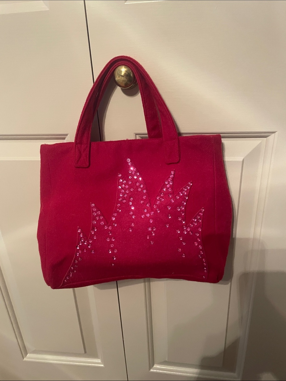 Polder Red Sequin Flame Tote